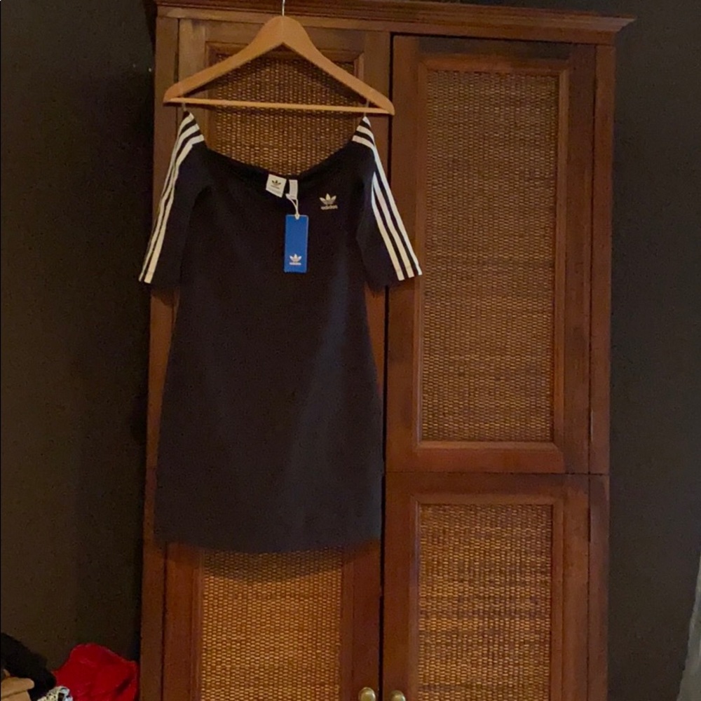 Adidas off shoulder dress NWT
